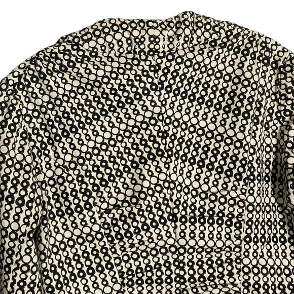 CAbi Black & Cream Printed Du Jour Cotton Office Blazer WMN'S SZ 4 - Picture 7 of 12